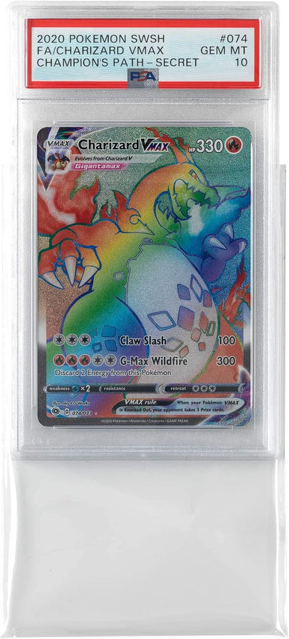 Vault X Exact Fit Slab Sleeves (100 Pack) for Graded Trading Cards for PSA, MGC, CGC, UGC, GG and Other Similar Sized Cases
