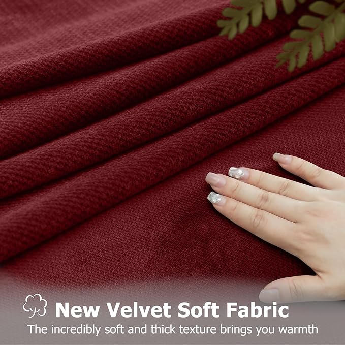 Arfntevss Velvet Sectional Couch Covers L Shape Couch Cushion Covers Slipcovers