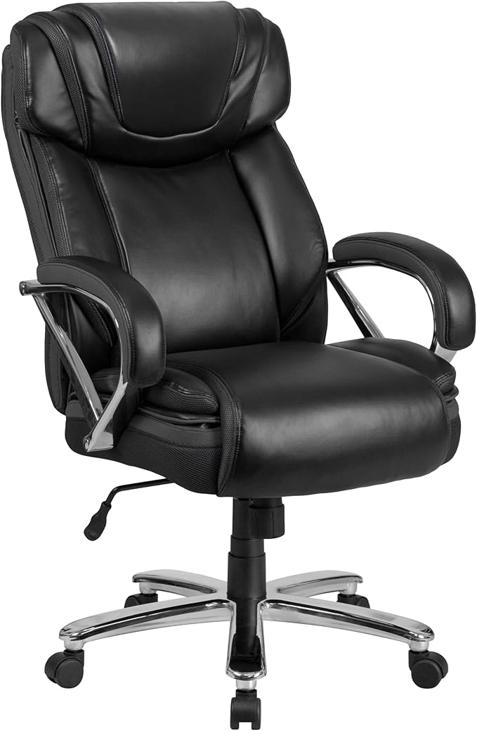 Flash Furniture HERCULES Series Big & Tall 500 lb. Rated Black LeatherSoft