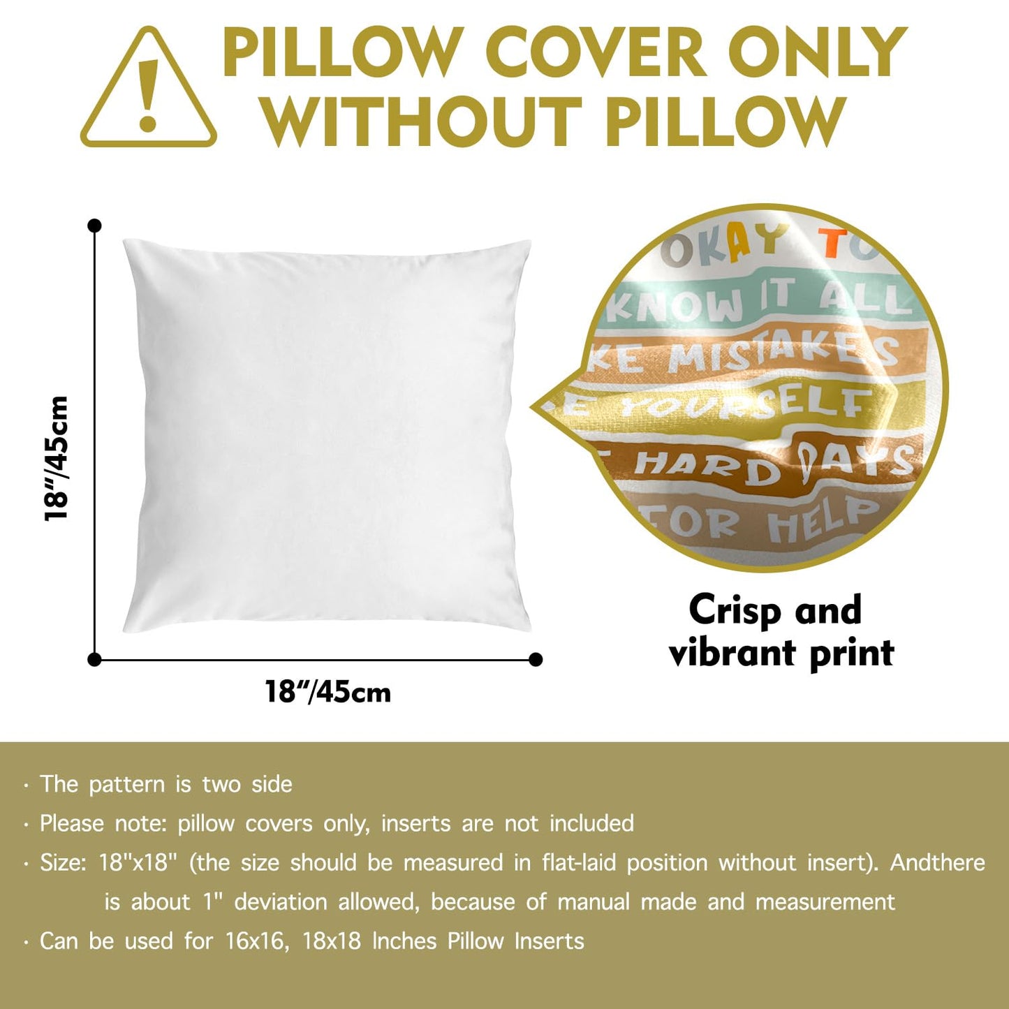 Palasarkaaa You Can Do Hard Things Inspirational Encourage Throw Pillow Cover 18x18 Inch for Son Daughter Teenager, Home Mental Health Therapist Office Decorative Cushion Covers