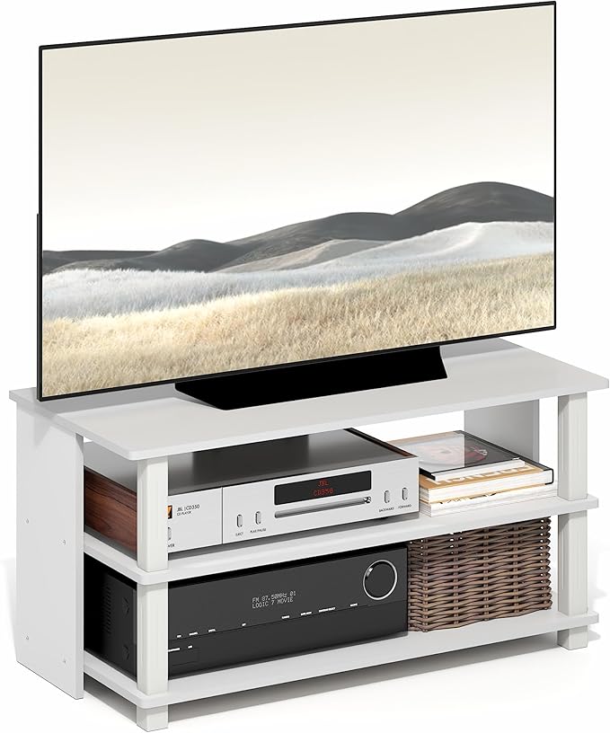 Furinno Sully TV Stand, 3-Tier Rectangular Entertainment Center