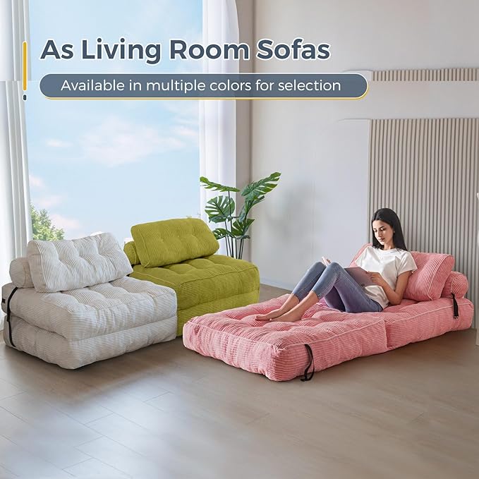 MAXYOYO Folding Sofa Bed, Convertible Sleeper Chair