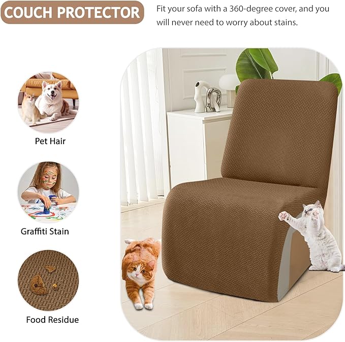 ALIECOM 100% Waterproof Recliner Sectional Couch Covers L Shape Stretch Corner