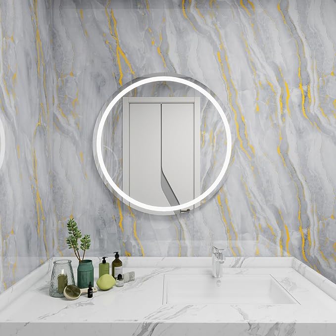 White Gold Marble Contact Paper