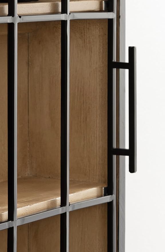 Kate and Laurel Megara Decorative Wooden Hanging Arched Wall Cabinet