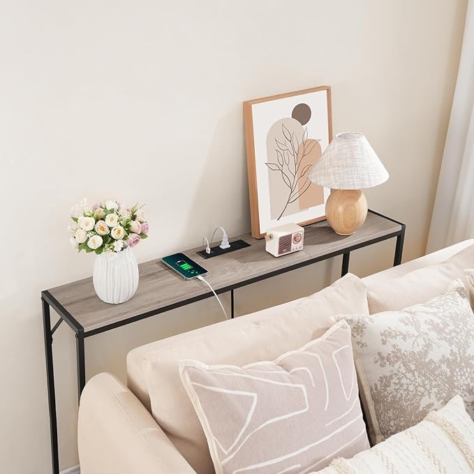 MAHANCRIS Console Table, Narrow Sofa Table, 43.3” Entrance Table
