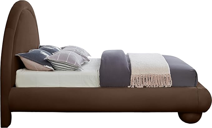 Meridian Furniture MadridBrown-Q Madrid Collection Art Deco Queen Bed
