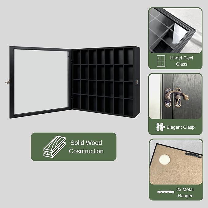 Shot Glass Display Cabinet Solid Wood