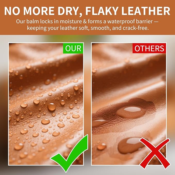 Leather Recoloring Balm with 100ml Mink Oil, Light Brown Leather Repair Kit and