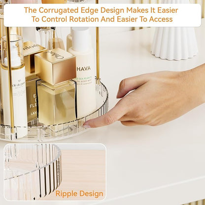 Yieach Acrylic 360 Rotating Makeup Organizer and Perfume Organizer (2 Tier)