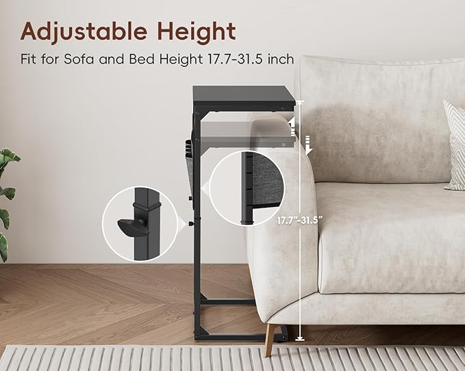Vagusicc C-Shaped End Table Set of 2