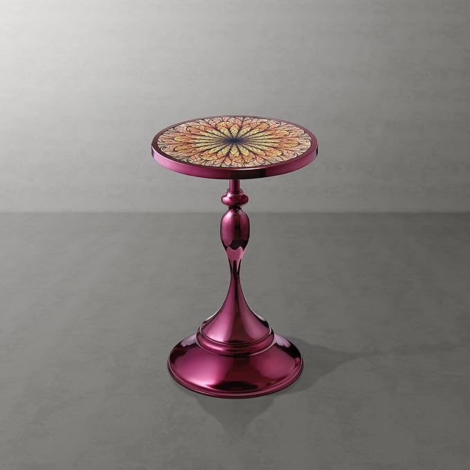 Homes: Inside + Out Halric Modern 24" Tall Round End Table