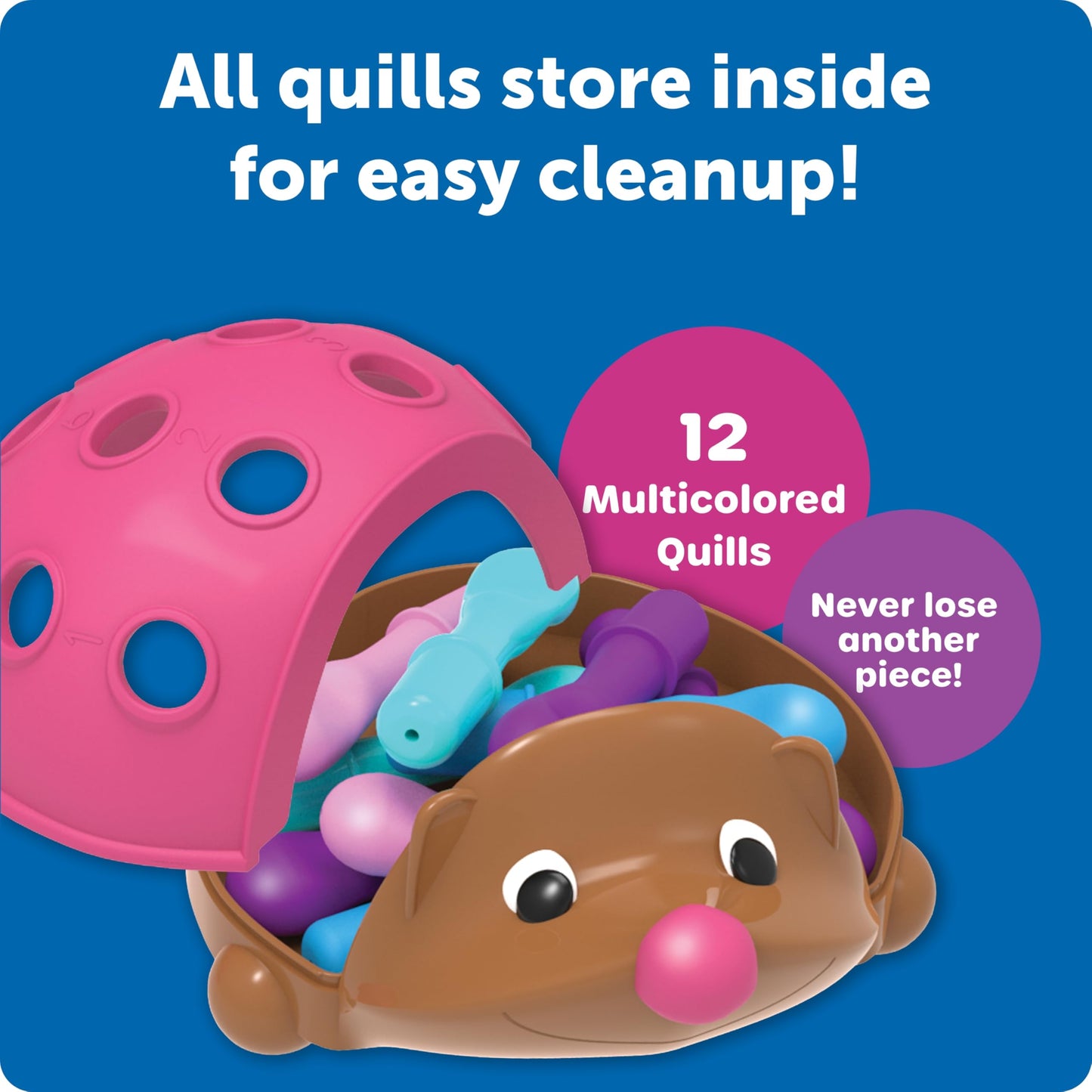 Learning Resources Spike The Fine Motor Hedgehog Pink - Toddler Montessori Toys, Stacking Shape, Gifts For Boys and Girls, Pattern Sensory Bin, Sorting Activities, Educational Games, Kindergarten