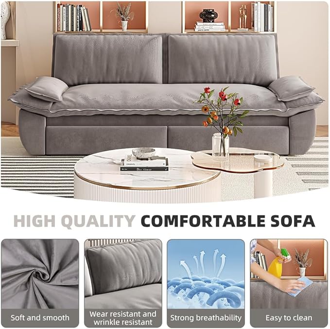 73.2" Sofa Bed Queen, 3-in-1 Pull Out Sofa Bed