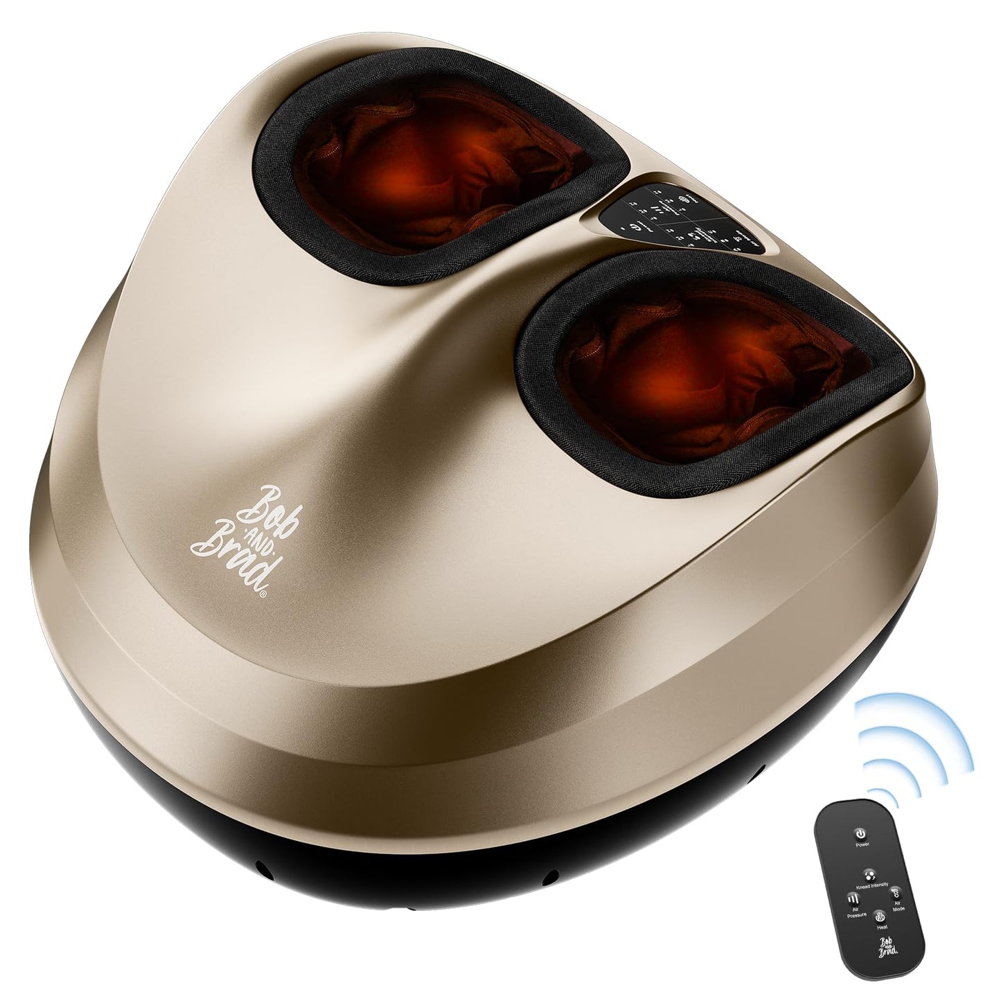 BOB AND BRAD Foot Massager Machine with Heat and Remote, Fits up to Men Size 14, Electric Shiatsu Deep Kneading Foot Massager, Relieve for Plantar Fasciitis and Neuropathy Pain