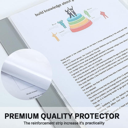 Sheet Protectors, HERKKA 600 Pack Upgrade Clear Plastic Page Protectors Sheet Reinforced 11-Hole Fit for 3 Ring Binder Fits Standard 8.5 x 11 Paper, 9.25 x 11.25 Top Loaded, Non-Acid