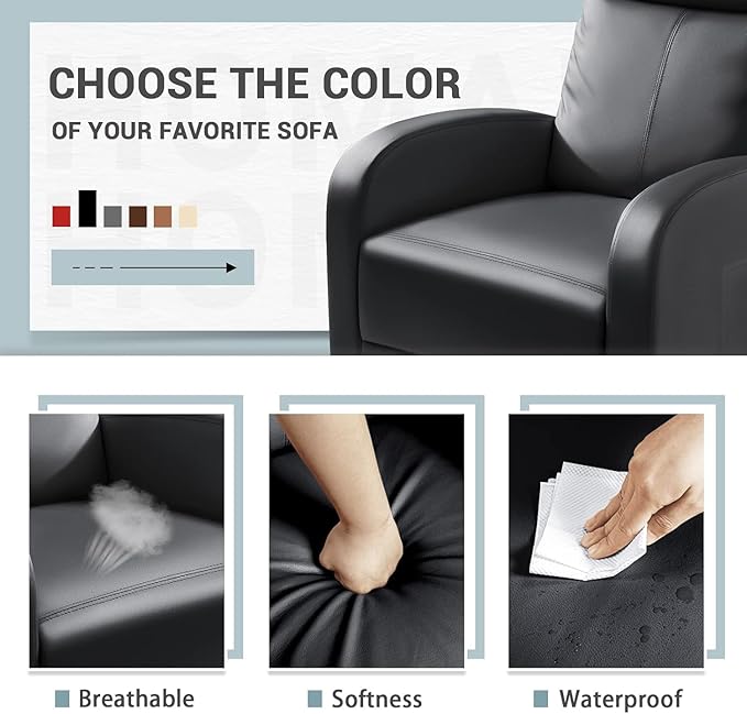 Homall Recliner Chair, Recliner Sofa PU Leather