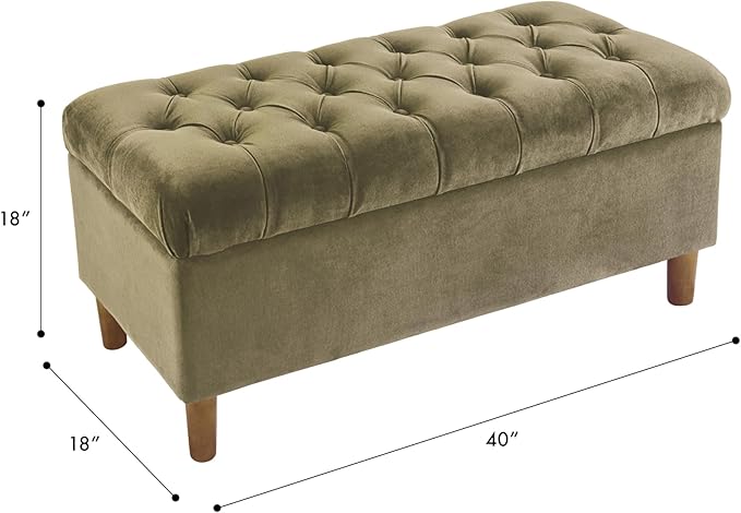 Homepop Home Decor | Tufted Ainsley Button Storage Ottoman Bench