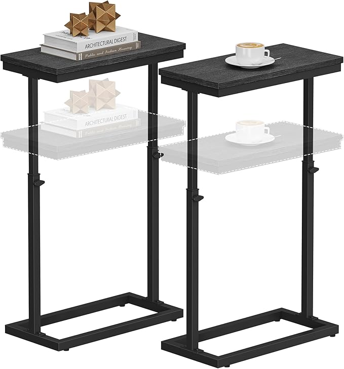 TUTOTAK End Table, Side Table, Tall Couch Table, Sofa Table, Living Room