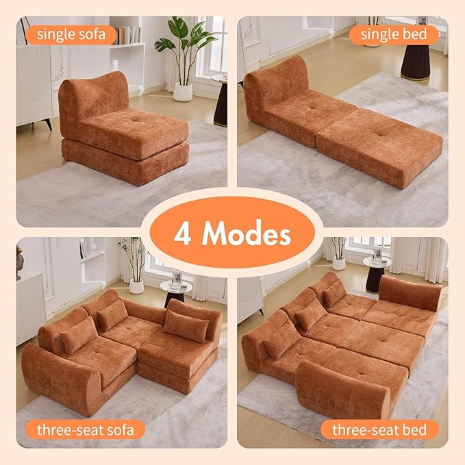 102" Modular Sectional Boneless Couch