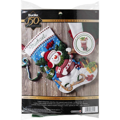Bucilla 86817 Nordic Snowman Stocking Kit