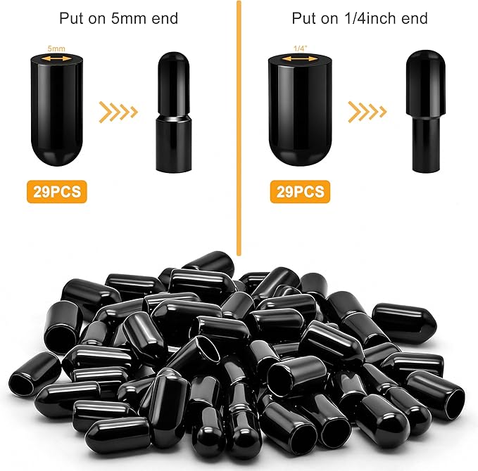 58 Pcs Shelf Pegs Pins, 5mm 1/4 Inch Dual Diameter Metal Shelf Support Pegs