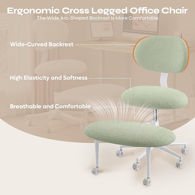 Pinmoco Ergonomic Cross Legged Office Chair