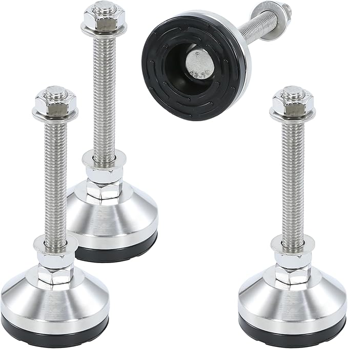Heavy Duty 2400 lb Capacity Stainless Steel Adjustable Leveling Feet