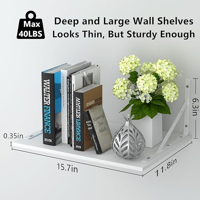 Deep Floating Wall Shelves