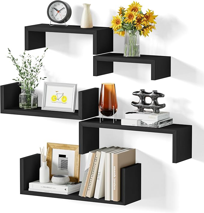 SRIWATANA Floating Shelves for Wall, Wall Shelves for Bathroom, Living Room