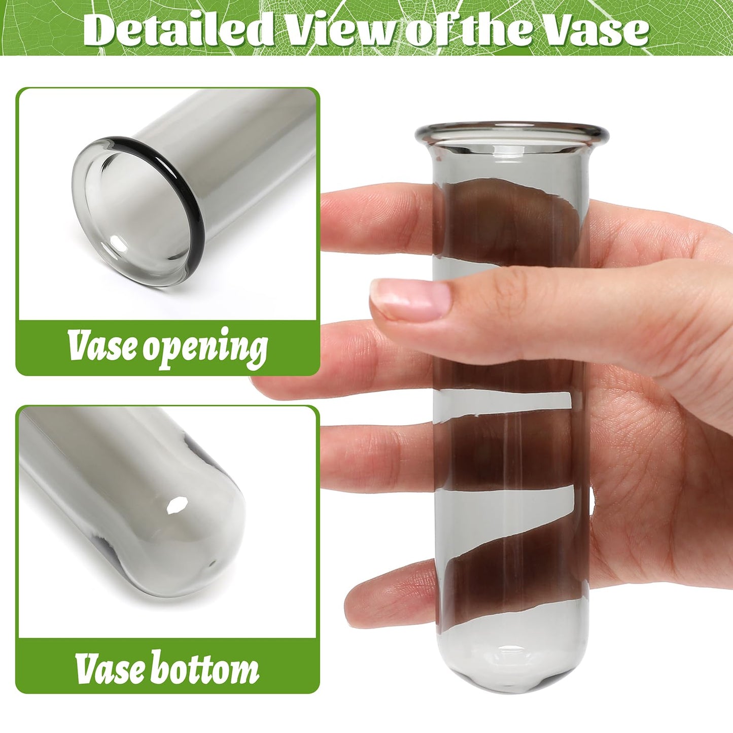 Glass Plant Propagation Station with 5 Test Tubes Colorful Planter Vase Birthday Gifts for Women in Wooden Stand
