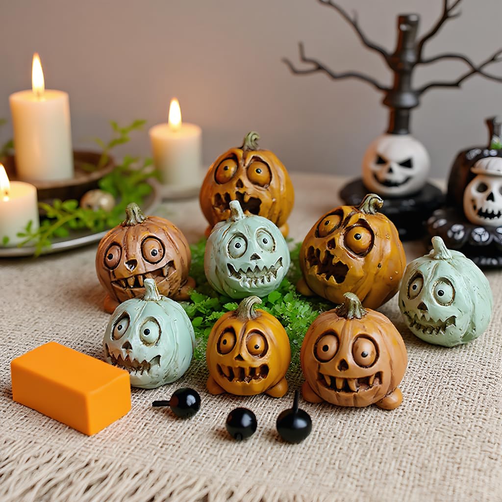 U WONDERFUL Mini Pumpkins Fall Decorations - 12PCS Halloween/Thanksgiving Small Pumpkins Plant Decorations for Pots, Fall Table Decor for Home, Farmhouse, Harvest Table Centerpiece