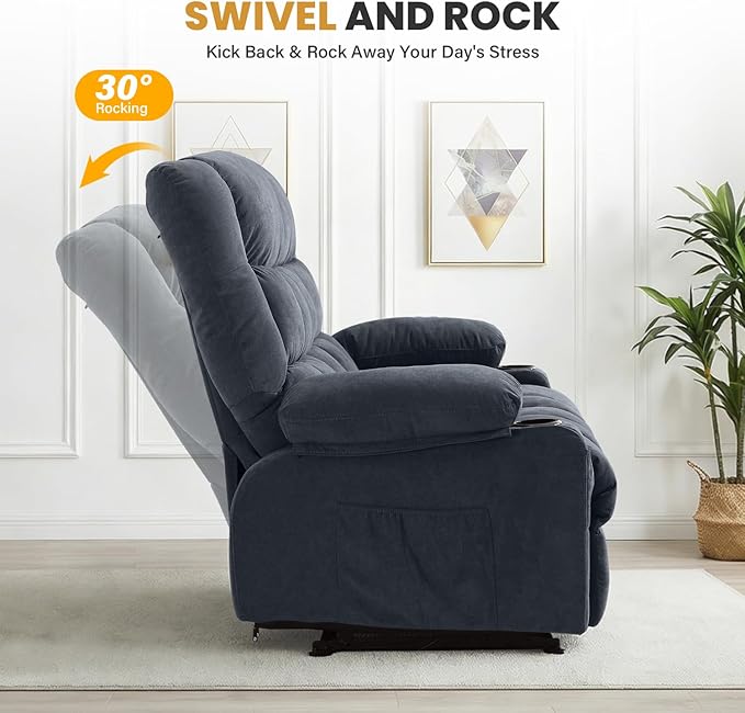 BOSMILLER Reclining Sofa with Cup Holders