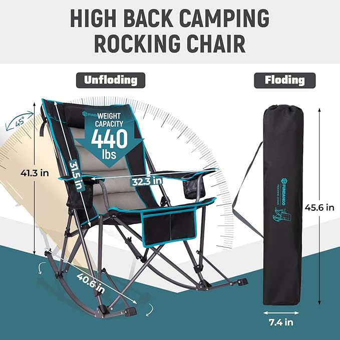 FUNDANGO Oversized Rocking Camping Chair