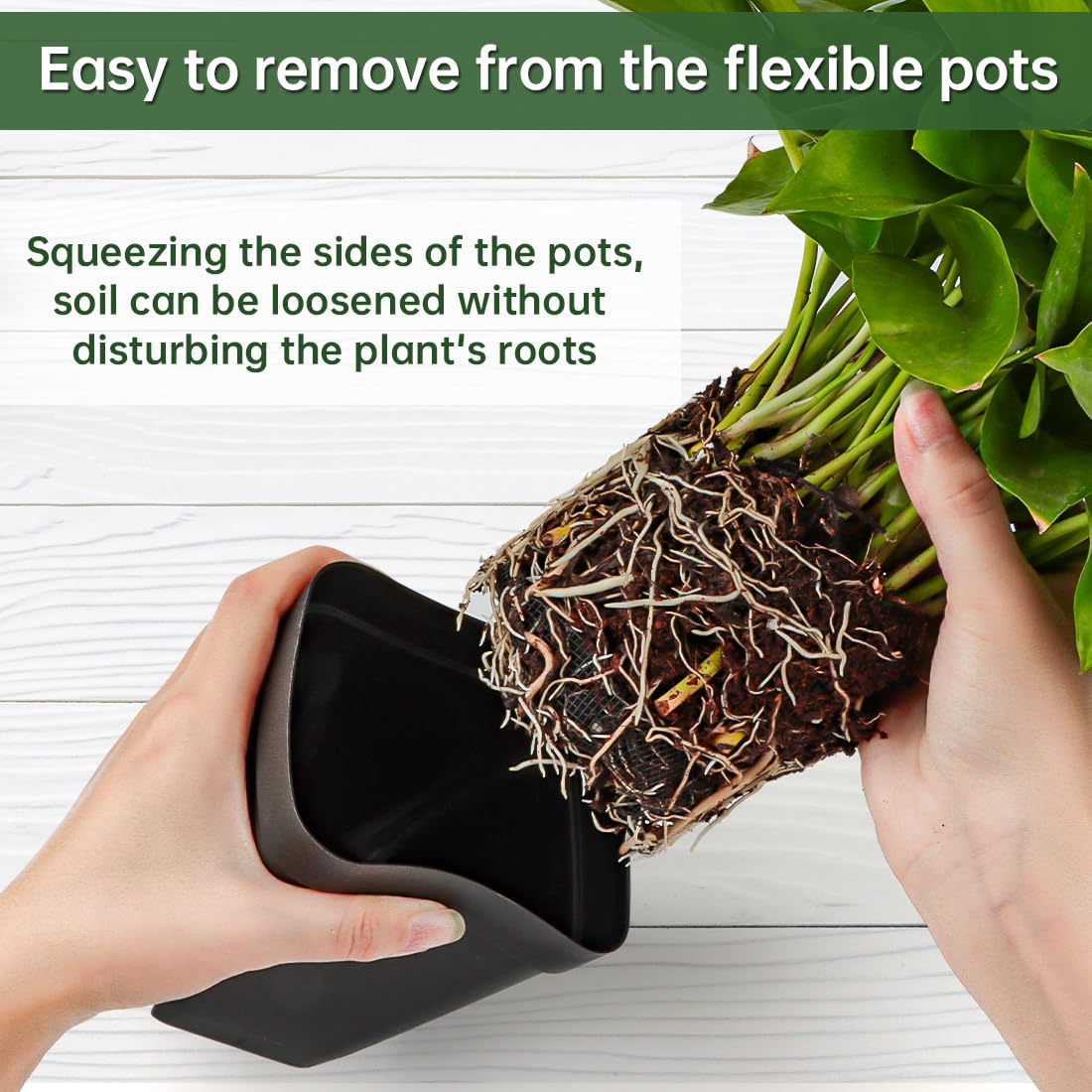 BTPLASTIK Small Plant Pots 3.5 Inch, 120 Pcs Nursery Pots with Drainage Holes, Durable Plastic Succulents Pots for Seedlings, Cuttings (Black)