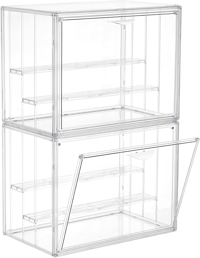 LXLXXL Acrylic Display Case for Collectibles 3 Layer Adjustable Figure Display