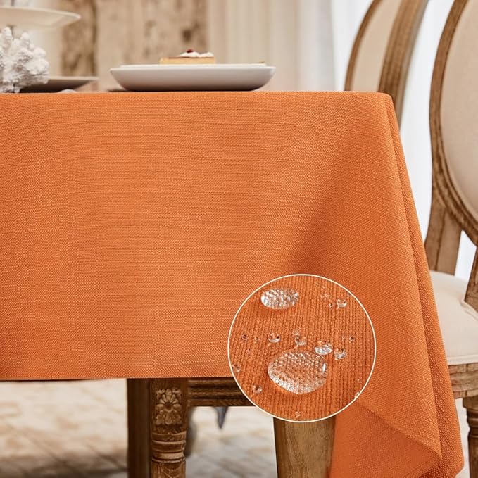 BALCONY & FALCON Rectangle Tablecloth Washable Wrinkle Resistant and Water