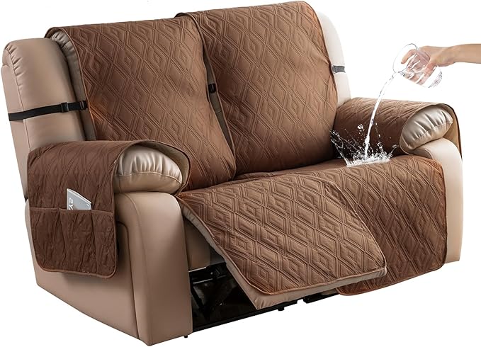 Genina Waterproof Loveseat Recliner Cover Non-Slip, Sofa Cover