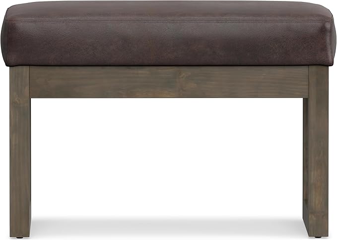 SIMPLIHOME Milltown Small Ottoman Bench