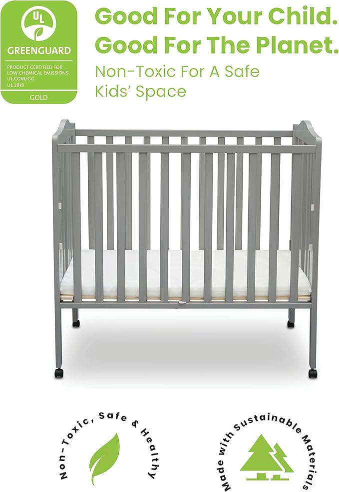 Delta Children Folding Portable Mini Baby Crib