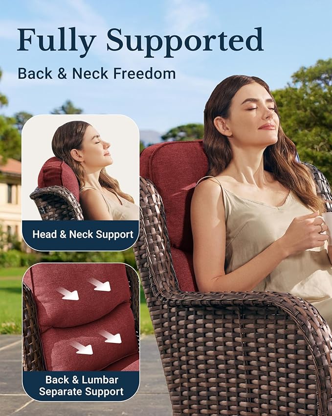 HILLGA Luxury High Back Patio Furniture Set