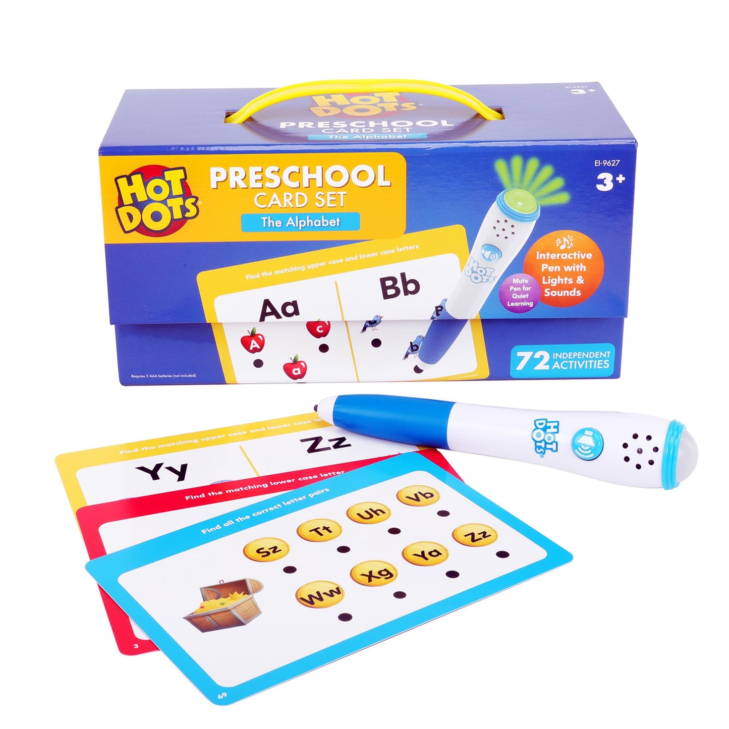 Educational Insights Hot Dots Alphabet Set with 72 Activities, Learn to Read Preschool Set with Interactive Pen, Ages 3+