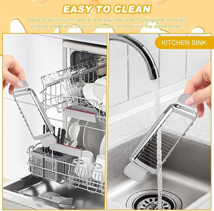 Butter & Cheese Slicer Cutter, Multipurpose Stainless Steel Wire Slicer Handheld Butter Cutter with Clip Kitchen Food Tool for Block Cheese, Eggs, Fruit, Cakes, Bread, Sandwiches