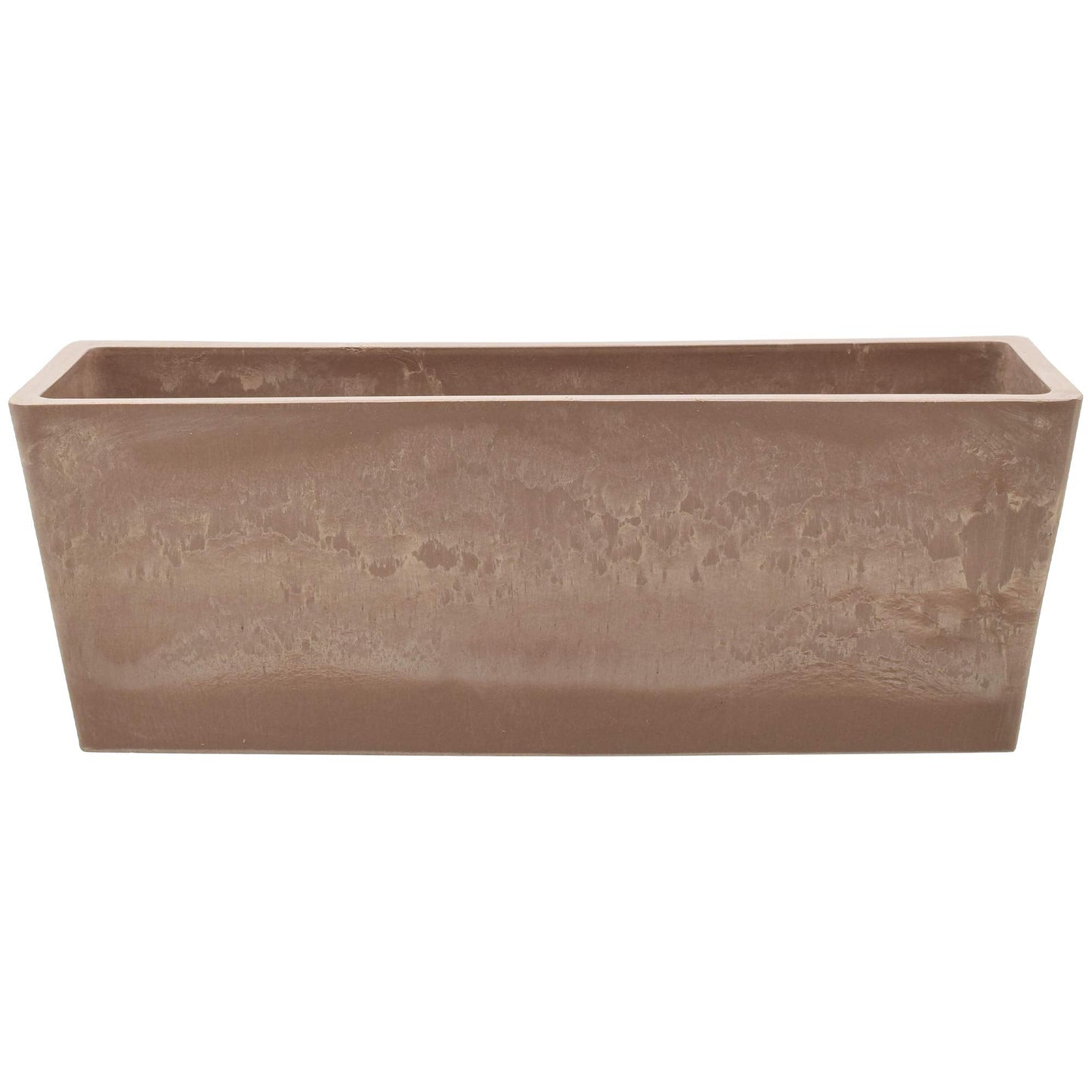 Arcadia Garden Products PSW U45TP Plastic/Stone/Wood Composite Simplicity Window Box, No Drainage Hole (Drillable), 17.5" x 7" x 6", Taupe