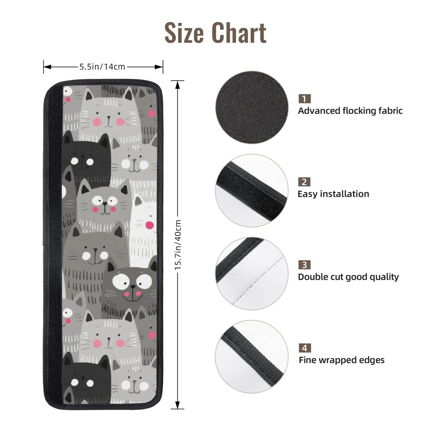 TREJUKY Cat Pattern Refrigerator Door Handle Covers Protective Electrical Kitchen Decor Appliances Gloves Fridge Microwave Dishwasher Door Protector- Catches Drips,Smudges&Fingerprints Dust 2 Pcs