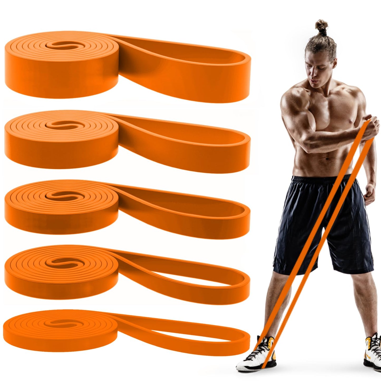 Pull Up Bands, Resistance Bands, Pull Up Assistance Bands Set for Men & Women, Exercise Workout Bands for Working Out, Body Stretching, Physical Therapy, Muscle Training