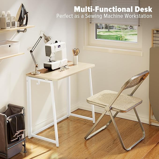 WOHOMO Folding Desk, Small Foldable Desk 31.5"