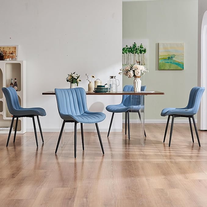 YOUNUOKE Mid-Century Modern Dining Chairs Set of 2, Armless Accent Chair
