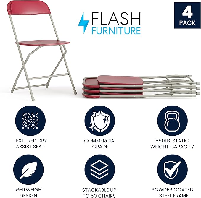 Flash Furniture Hercules Series Plastic Folding Chair