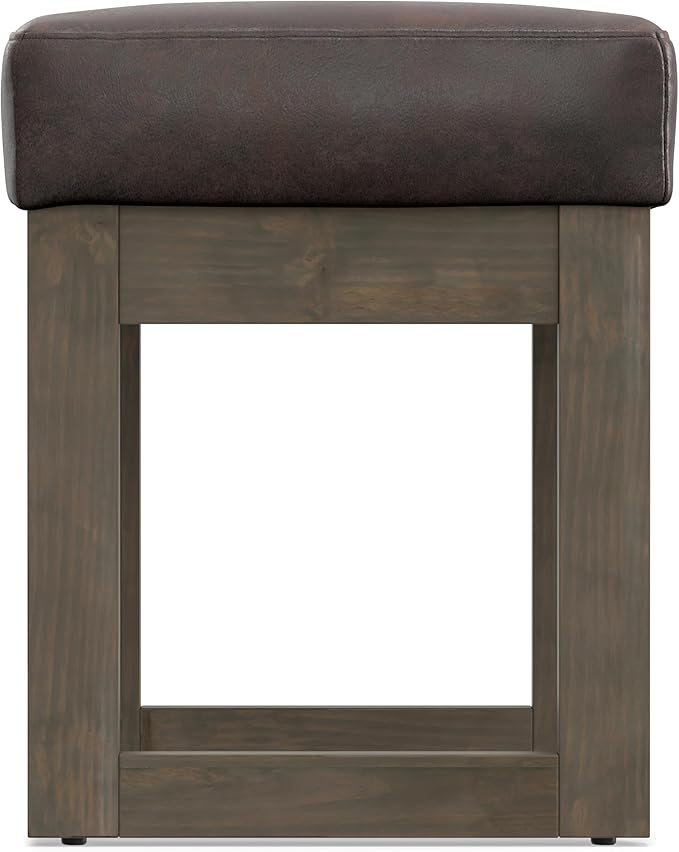 SIMPLIHOME Milltown Small Ottoman Bench